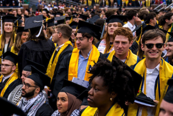 University of Michigan on graduation day
